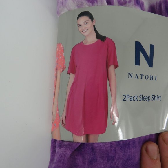 Natori Womens 2-Pack Sleep Shirts Soft Jersey Relaxed Fit Small NWT - Picture 2 of 5